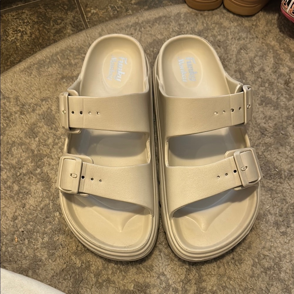 Funky Monkey Platform Double Strap Sandals
